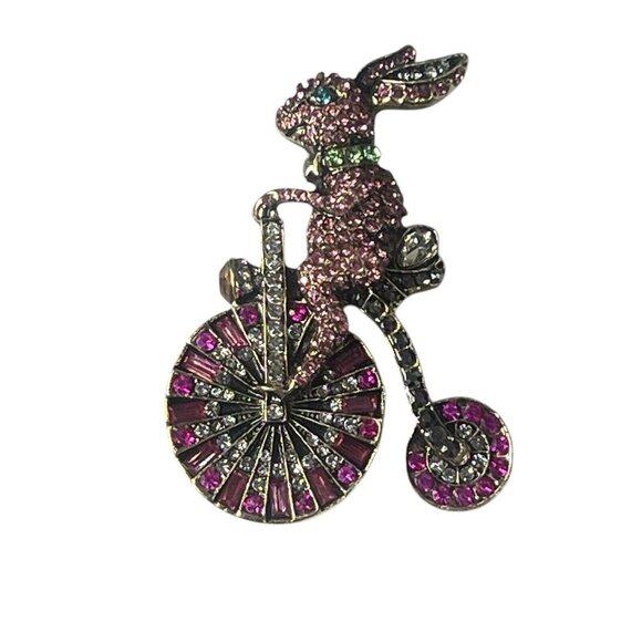 old money glam retro large figural rhinestone pin brooch 3 ''‎ sparkly - Picture 4 of 10